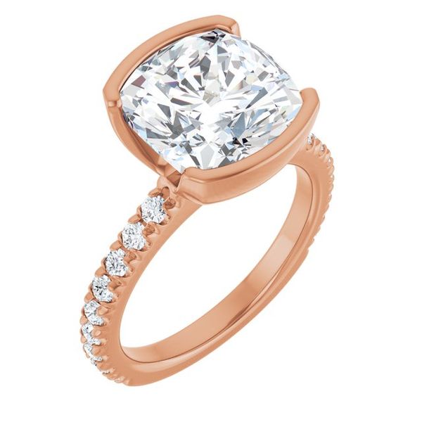 Half-Bezel Engagement Ring