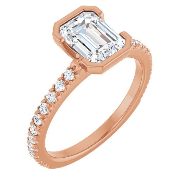Half-Bezel Engagement Ring