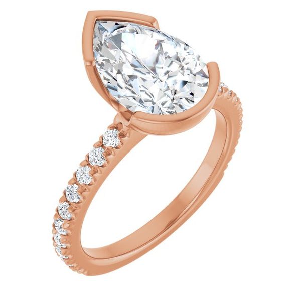 Half-Bezel Engagement Ring