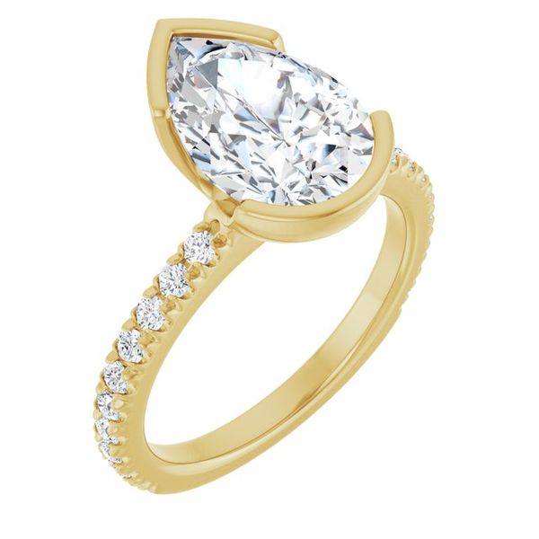 Half-Bezel Engagement Ring