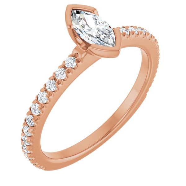 Half-Bezel Engagement Ring