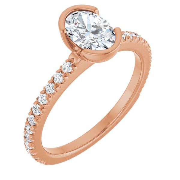 Half-Bezel Engagement Ring