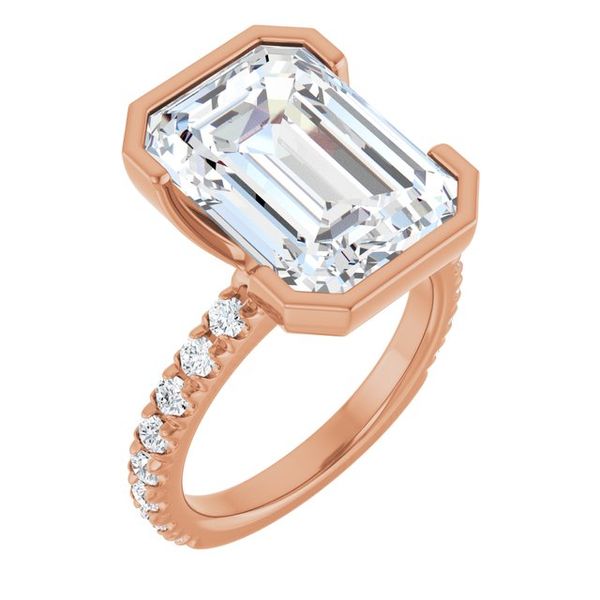 Half-Bezel Engagement Ring