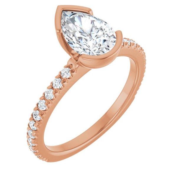 Half-Bezel Engagement Ring