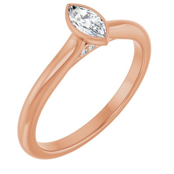 Bezel-Set Accented Engagement Ring