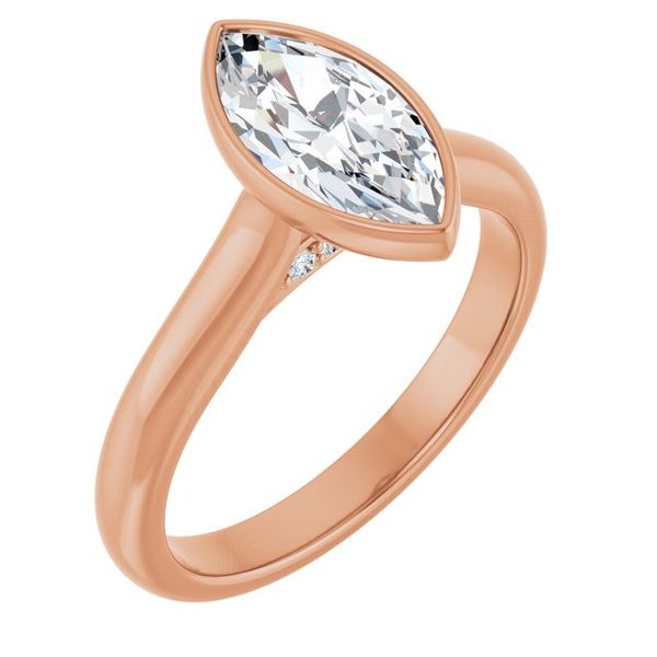 Bezel-Set Accented Engagement Ring