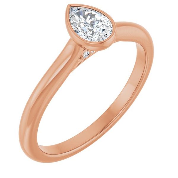 Bezel-Set Accented Engagement Ring