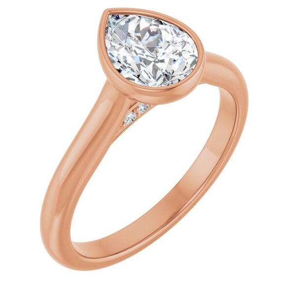 Bezel-Set Accented Engagement Ring