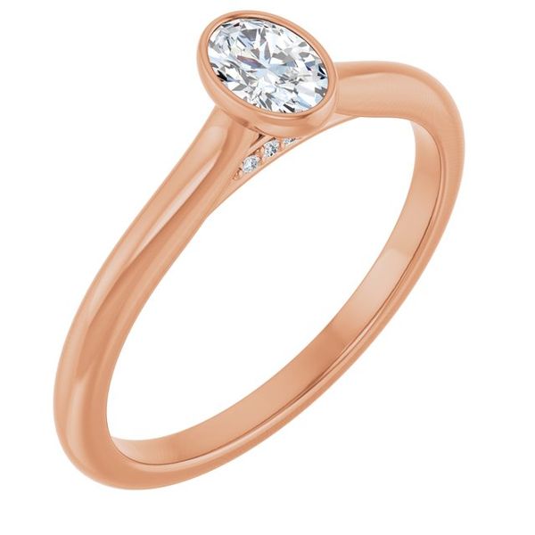 Bezel-Set Accented Engagement Ring