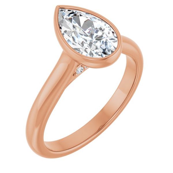 Bezel-Set Accented Engagement Ring