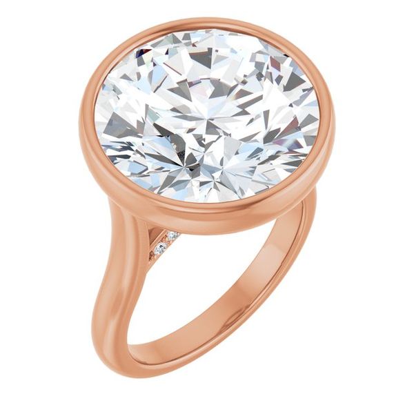 Bezel-Set Accented Engagement Ring