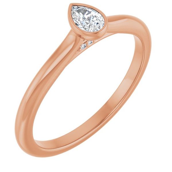 Bezel-Set Accented Engagement Ring