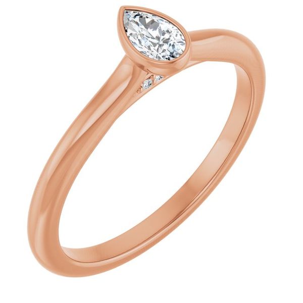 Bezel-Set Accented Engagement Ring