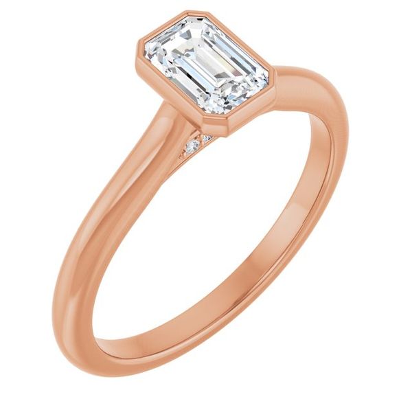 Bezel-Set Accented Engagement Ring