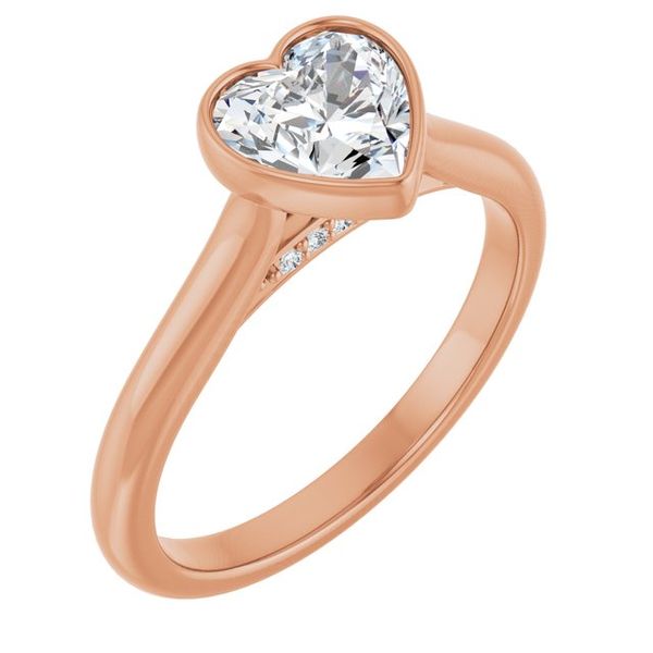 Bezel-Set Accented Engagement Ring