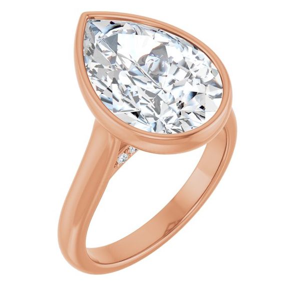 Bezel-Set Accented Engagement Ring