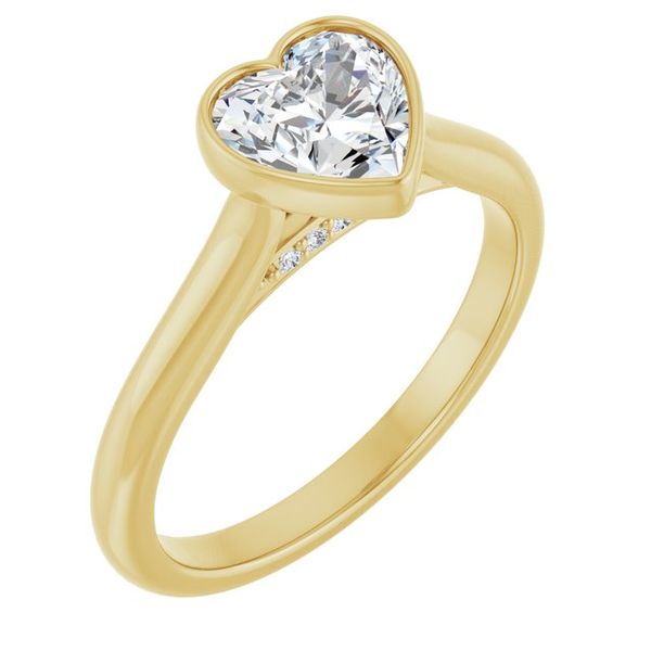 Bezel-Set Accented Engagement Ring