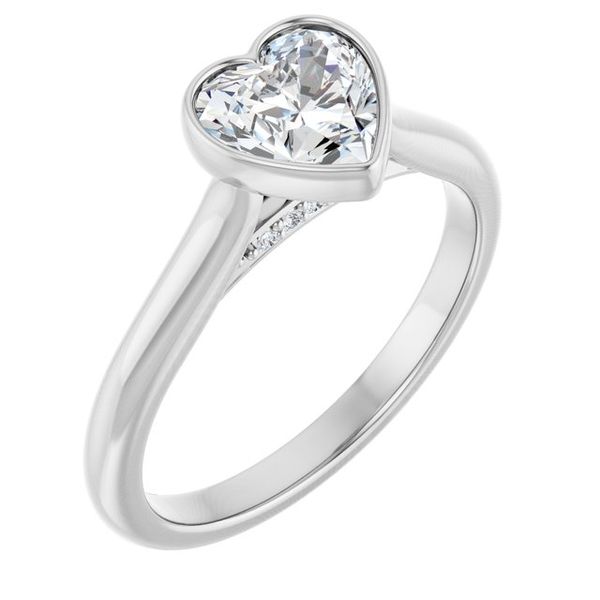 Bezel-Set Accented Engagement Ring
