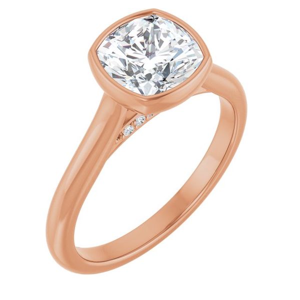 Bezel-Set Accented Engagement Ring