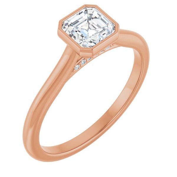 Bezel-Set Accented Engagement Ring