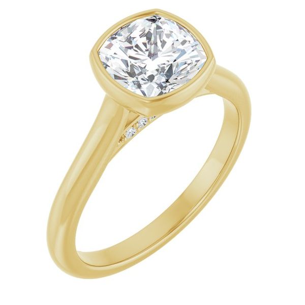 Bezel-Set Accented Engagement Ring