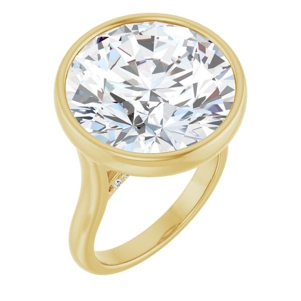 Bezel-Set Accented Engagement Ring