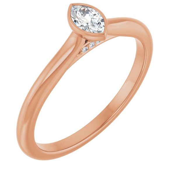 Bezel-Set Accented Engagement Ring