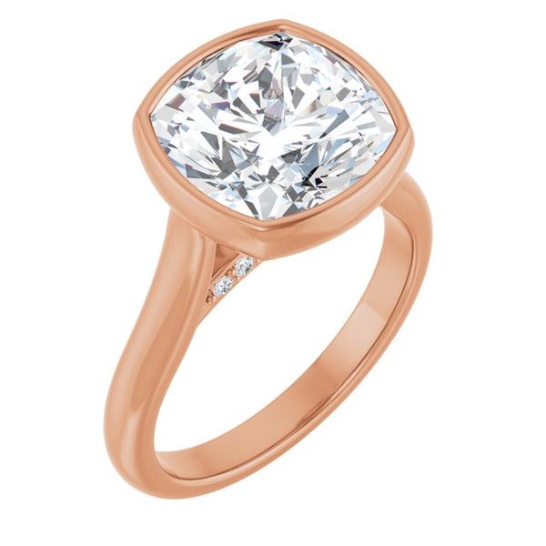 Bezel-Set Accented Engagement Ring