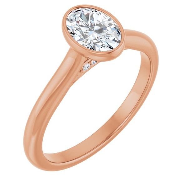 Bezel-Set Accented Engagement Ring