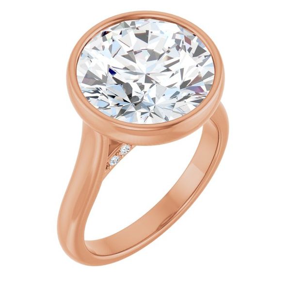 Bezel-Set Accented Engagement Ring