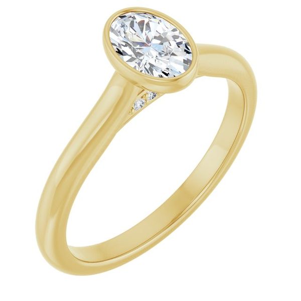 Bezel-Set Accented Engagement Ring