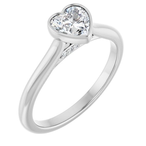 Bezel-Set Accented Engagement Ring