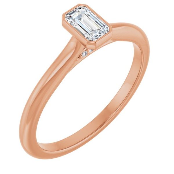Bezel-Set Accented Engagement Ring