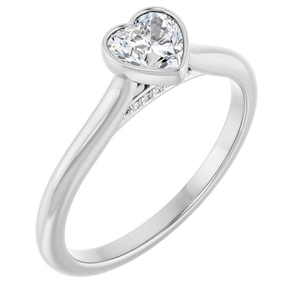 Bezel-Set Accented Engagement Ring