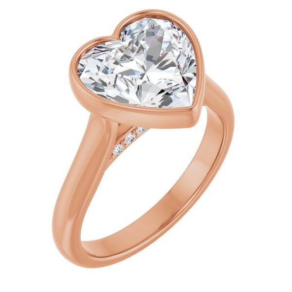 Bezel-Set Accented Engagement Ring
