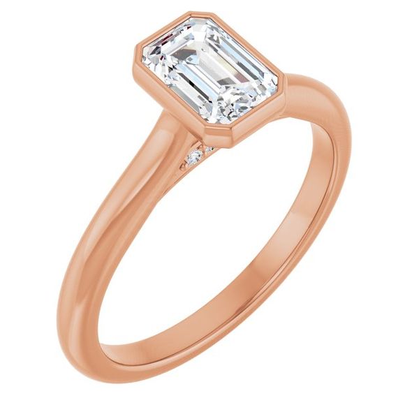 Bezel-Set Accented Engagement Ring