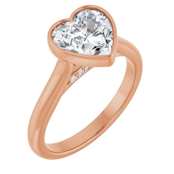 Bezel-Set Accented Engagement Ring