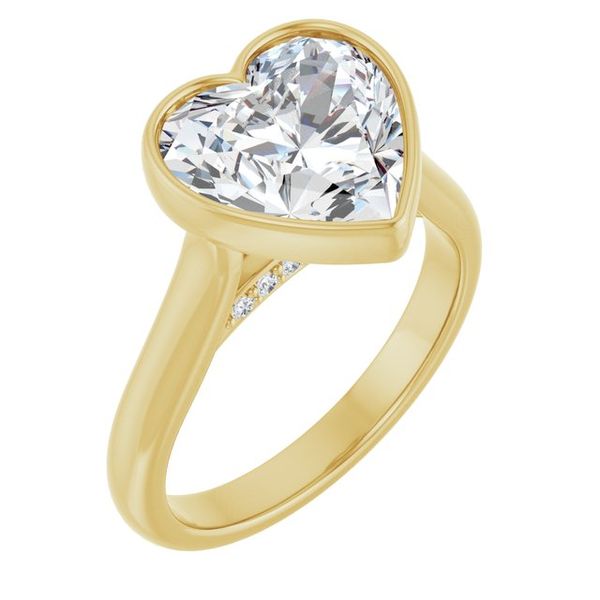 Bezel-Set Accented Engagement Ring