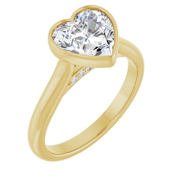 Bezel-Set Accented Engagement Ring