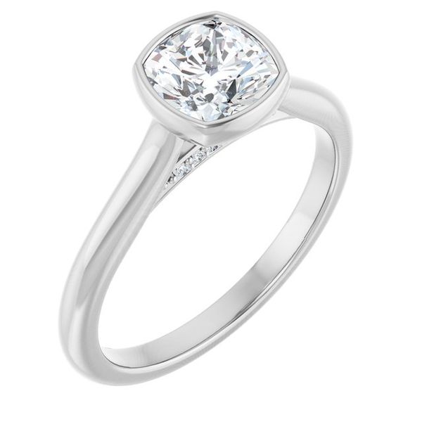 Bezel-Set Accented Engagement Ring