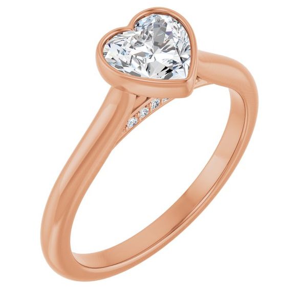 Bezel-Set Accented Engagement Ring
