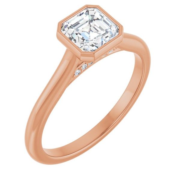 Bezel-Set Accented Engagement Ring