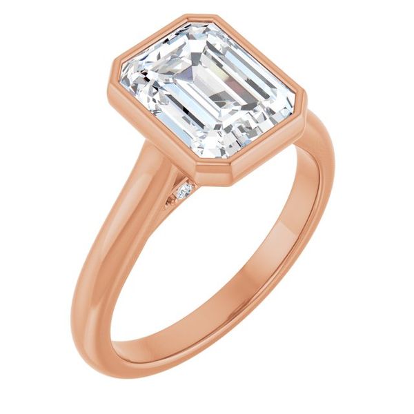 Bezel-Set Accented Engagement Ring
