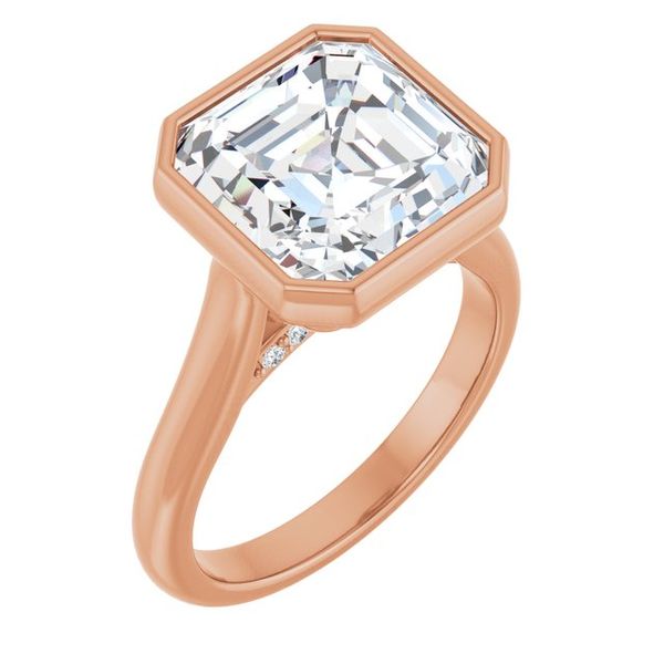 Bezel-Set Accented Engagement Ring