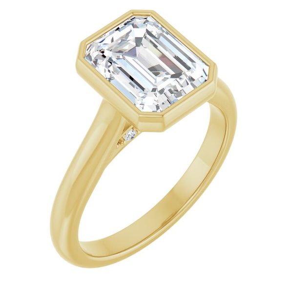 Bezel-Set Accented Engagement Ring