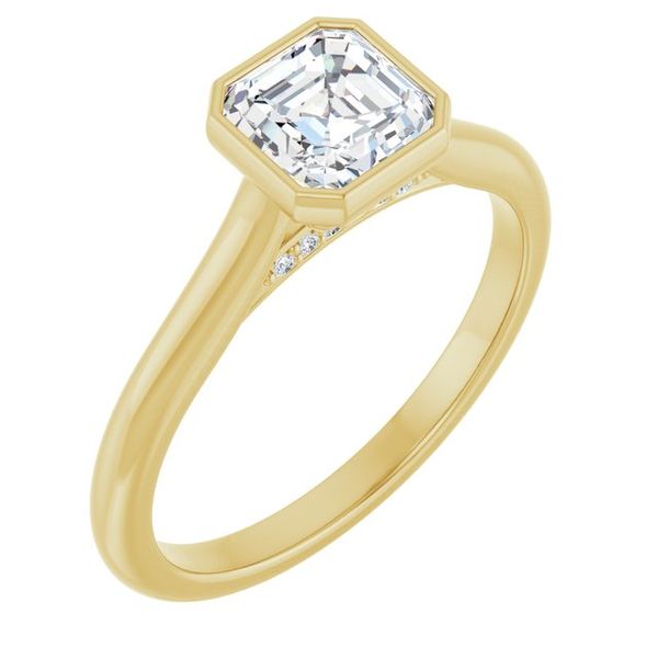 Bezel-Set Accented Engagement Ring