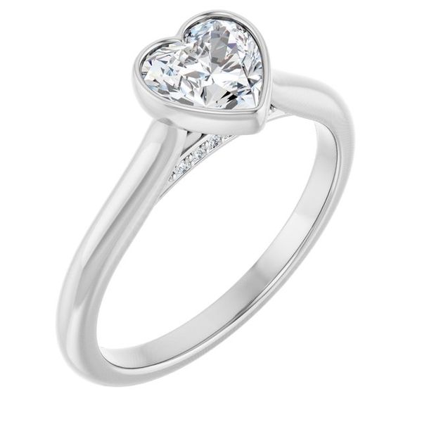 Bezel-Set Accented Engagement Ring