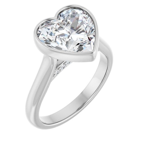 Bezel-Set Accented Engagement Ring