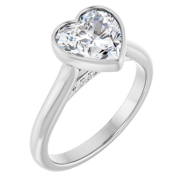 Bezel-Set Accented Engagement Ring