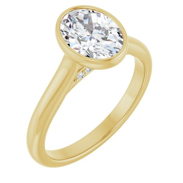 Bezel-Set Accented Engagement Ring